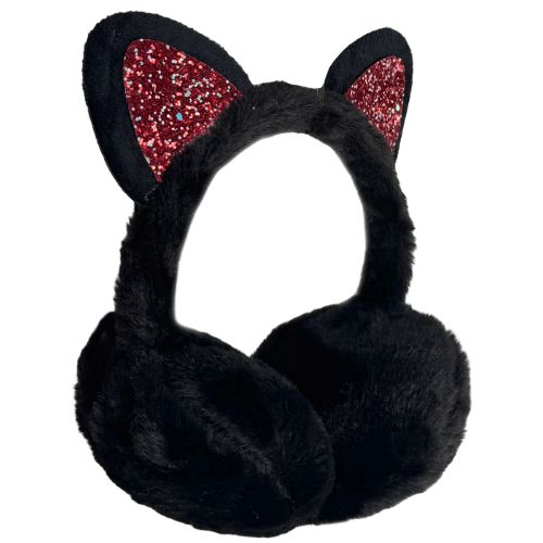 Twilight Kitty Plush Earmuff - Black
