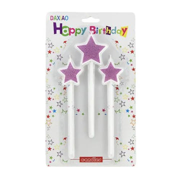 Rosa Glitter Stjerne Lys