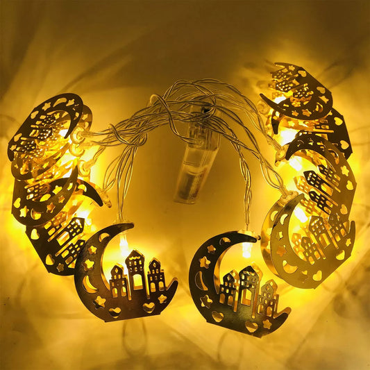 LED-krans for EID Ramadan Mubarak Party Supplies Celebration Decoration 1.65M