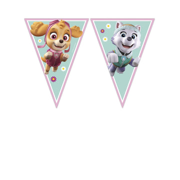 Paw Patrol Skye & Everest Plast Flagg Banner 2.3m