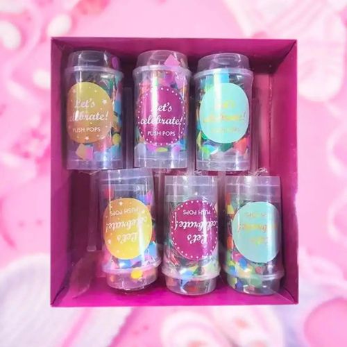 Regnbuekonfetti Push Pops