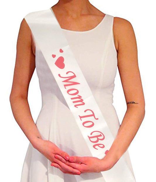 Sash - Mom to be Hvit og rosa