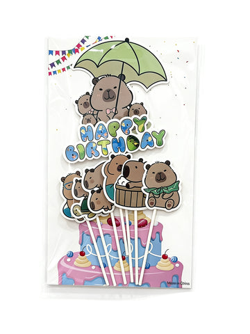 Cake Decor - Paper Topper -  Capybara