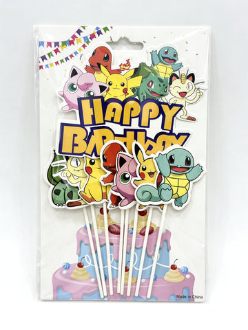 Cake Decor - Paper Topper -  Pokémon