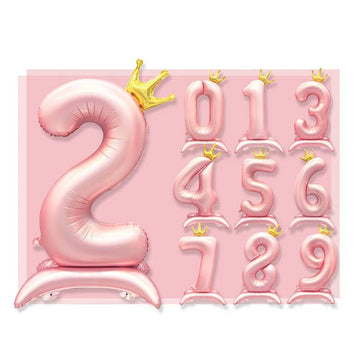 Standing foil balloon, 86cm, Pink