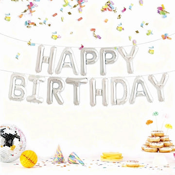 Happy Birthday - Silver