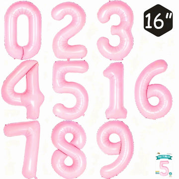 Balloons Pink Numbers 0-9 - 80 cm