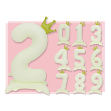 Standing foil balloon, 86cm, White