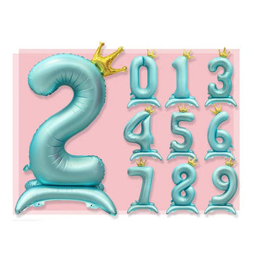 Standing foil balloon, 86cm, Blue