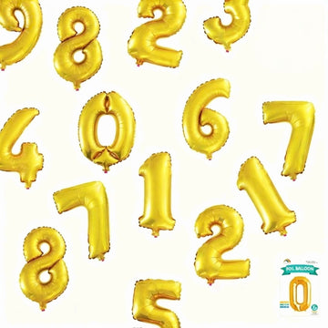 Gold Foil balloon number 0~9 - 86 cm