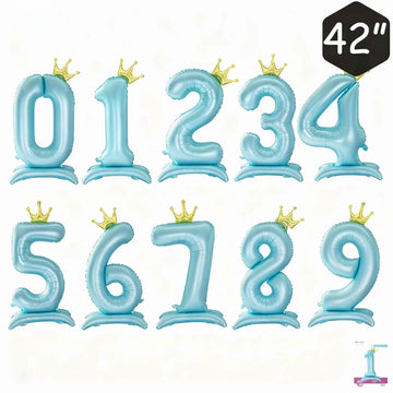 Blue Standing Foil Balloon Figures - 86cm