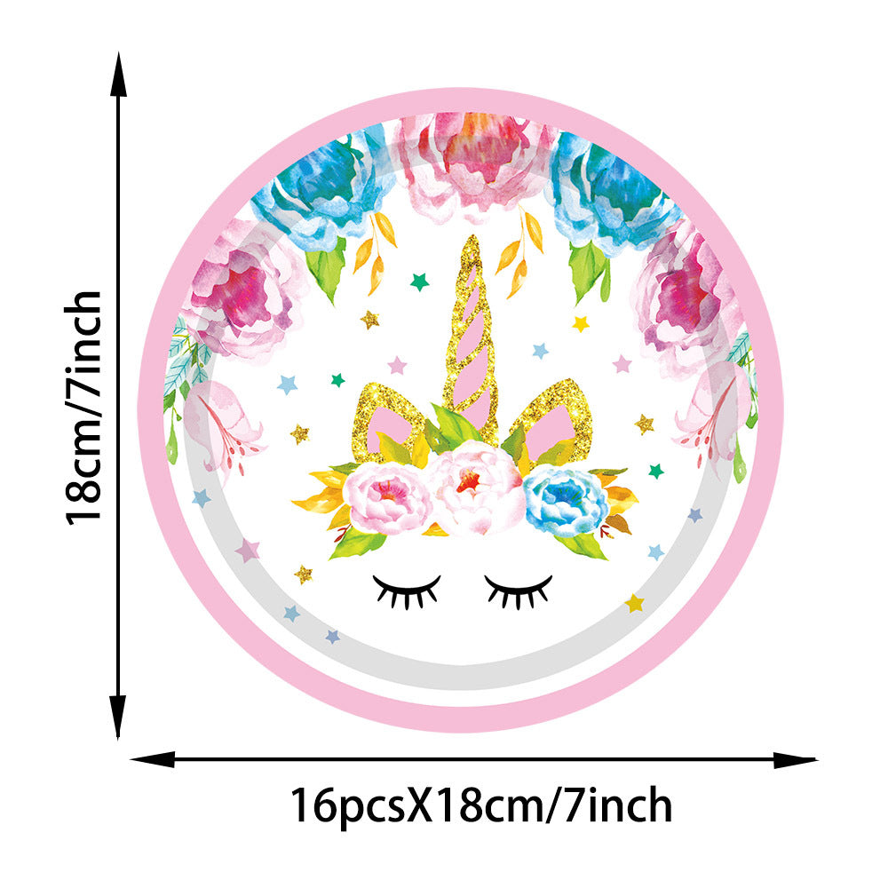 Unicorn - Paper plate 18cm