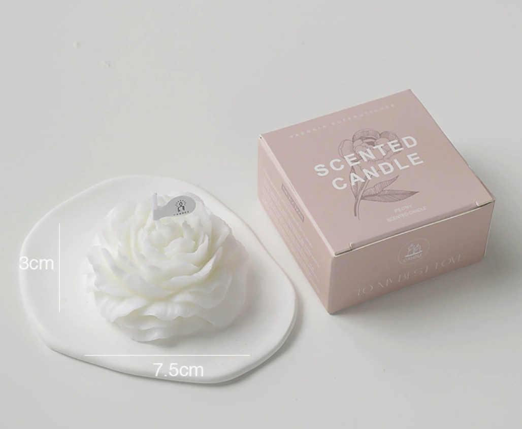 Scented candle flower shape - White