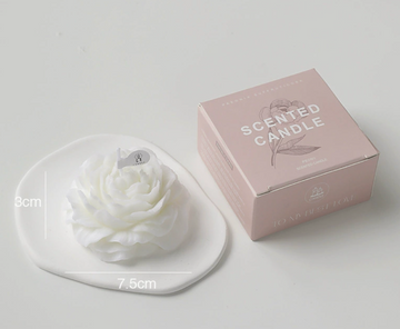 Scented candle flower shape - White