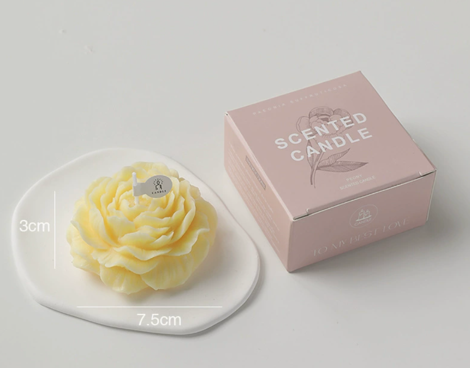 Scented candle flower shape - Yellow