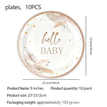 hello BABY- Paper Plate 23cm