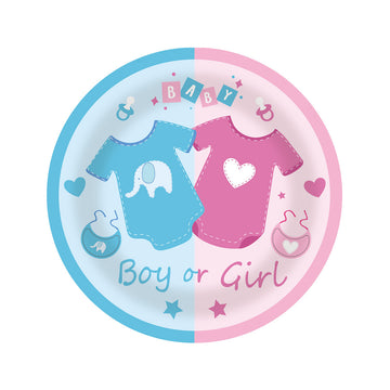 Boy or girl - Papptallerken 23 cm