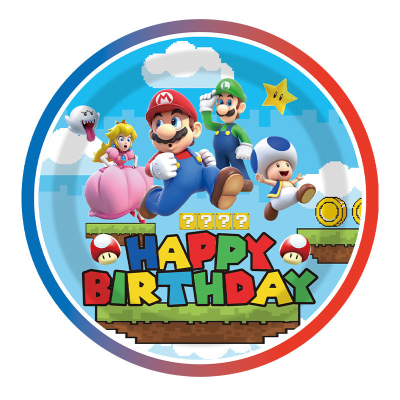 Super Mario - Papptallerken 23 cm
