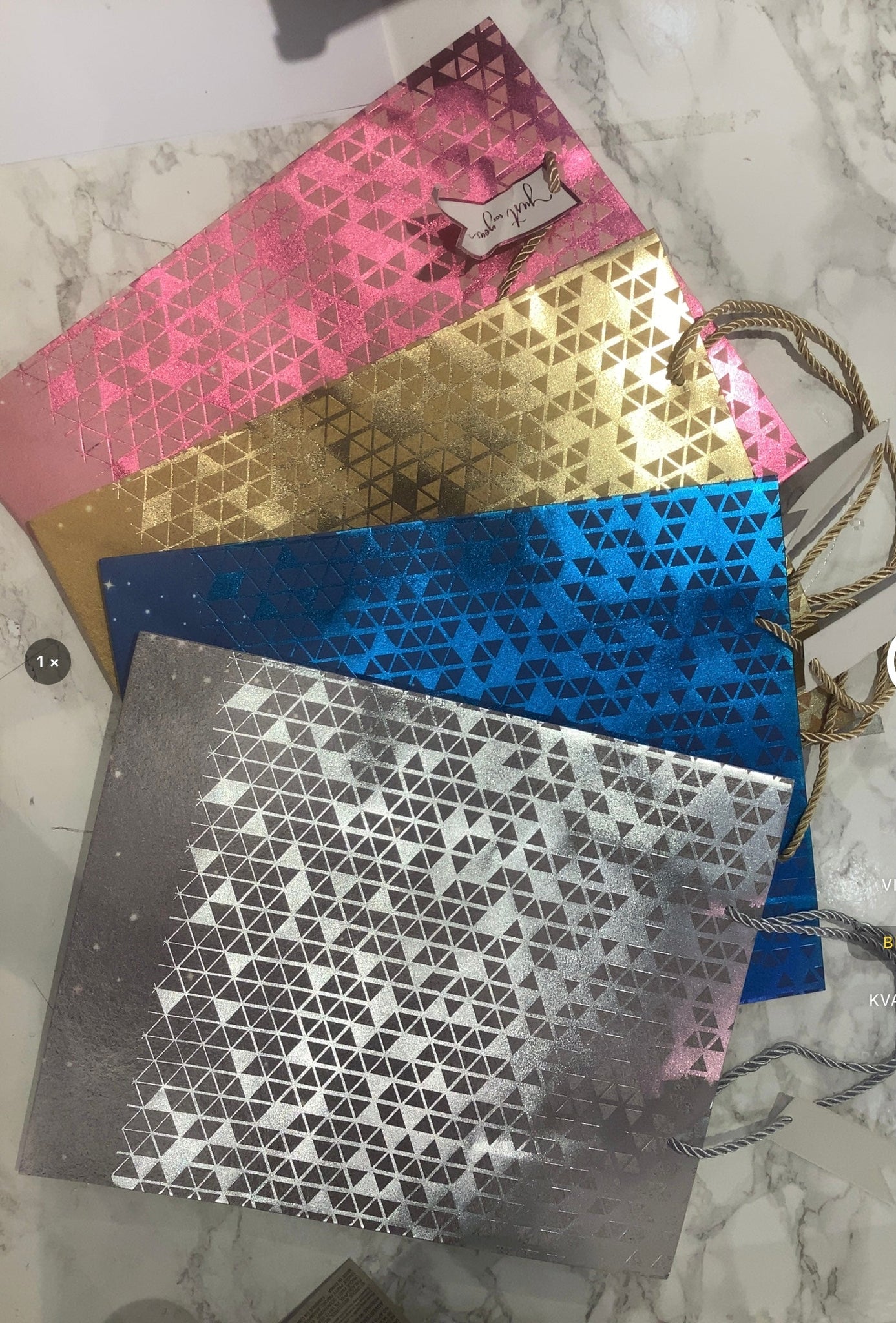 Gift bag multiple colors