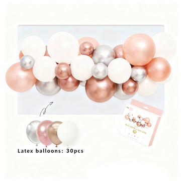 Mini Balloon Arch - Rose Gold / Silver / White