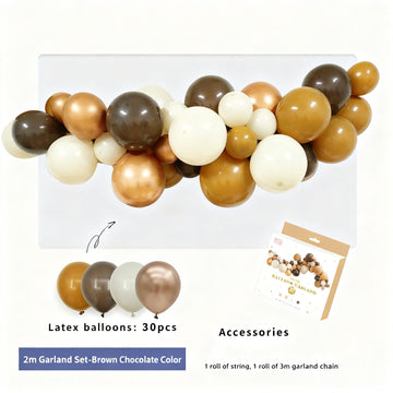 Mini Balloon Arch - Brown Theme