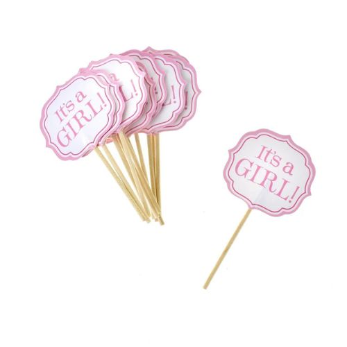 Cake decorations - Baby shower pink