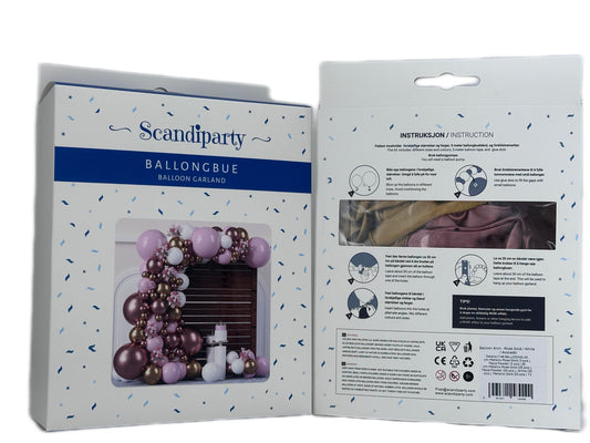 Balloon Arch - Rose Gold / White / Maca Power