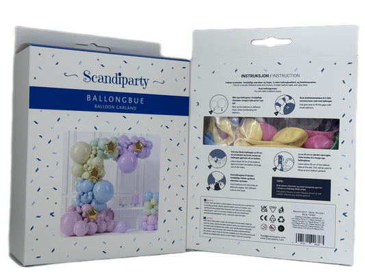 Balloon Arch - Gold / Purple / Blue / Green