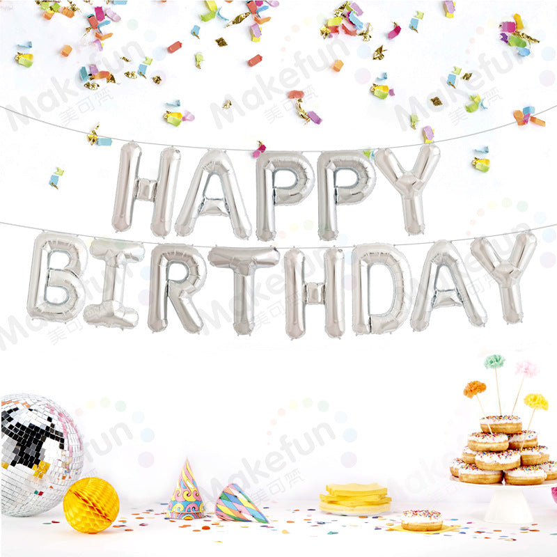 Happy Birthday - Silver