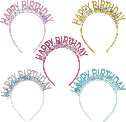 Birthday tiara gold with tassel