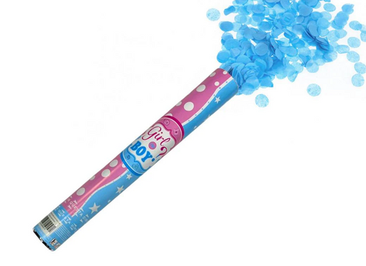 Gender reveal confetti cannon