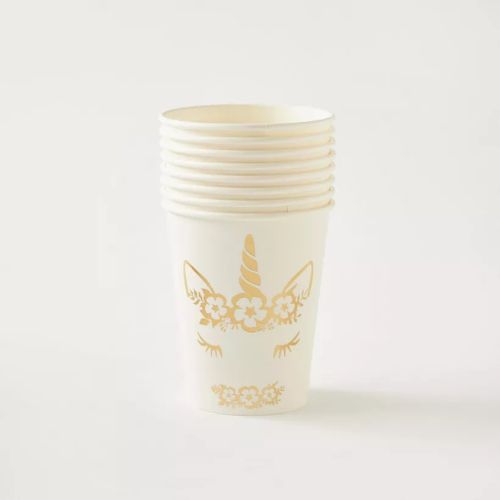 Unicorn cardboard cups 8 pcs