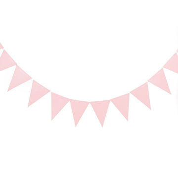 Pastel Light Pink Giant Outdoor Plastic Pennant