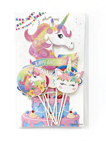 Cake Decor - Paper Topper -Unicorn