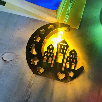 LED-krans for EID Ramadan Mubarak Party Supplies Celebration Decoration 1.65M