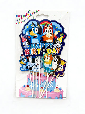 Cake Decor - Paper Topper - Bluey