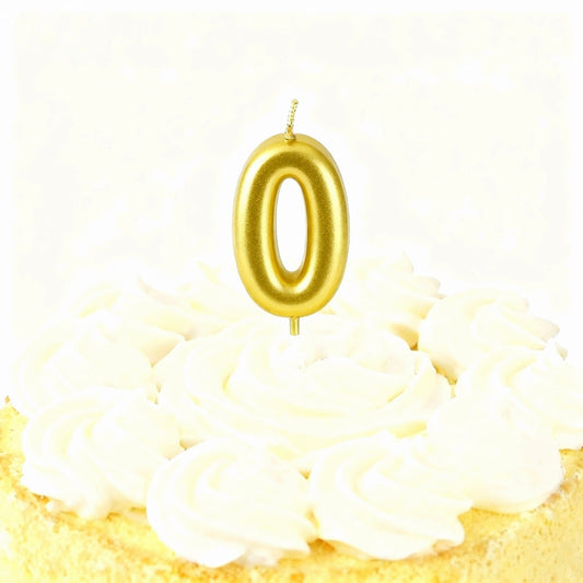 Number Candles - Gold - 7cm - 1pcs