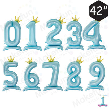 Standing Foil Balloon Figures - Blue