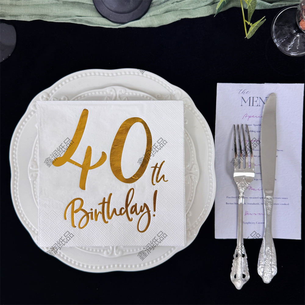 40th Birthday - Napkins