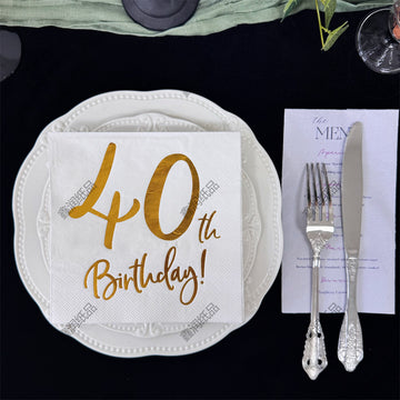 40th Birthday - Napkins