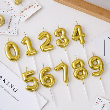 Number Candles - Gold - 7cm - 1pcs