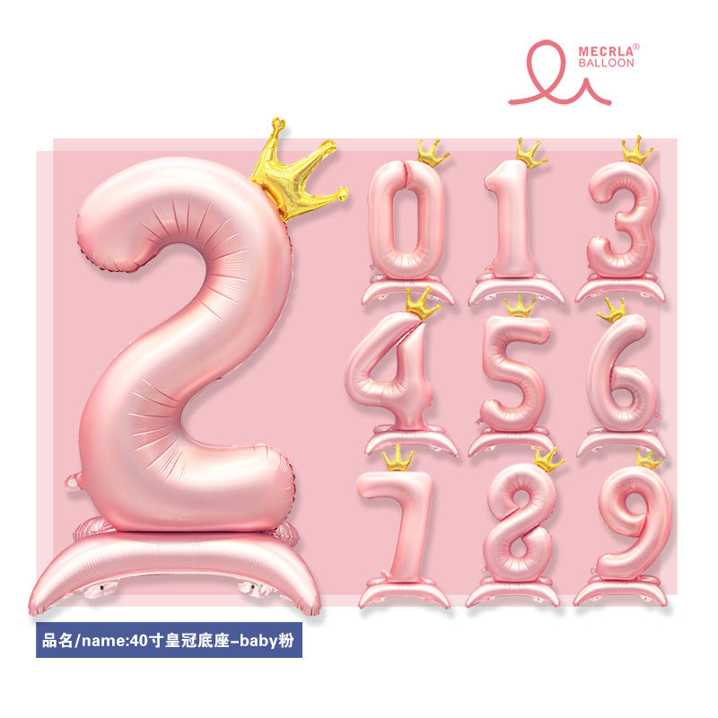 Standing Foil Balloon Tall - Pink