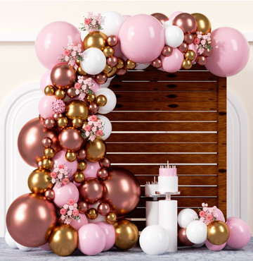 Balloon Arch - Rose Gold / White / Avocado (Copy)