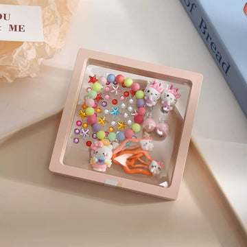 Pink Cat Children's Bracelet  - 6 Pieces Set