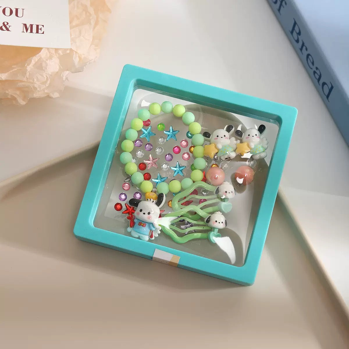 Green Children's Bracelet  - 6 Pieces Set