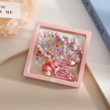 Pink Rabbit Children's Bracelet  - 6 Pieces Set