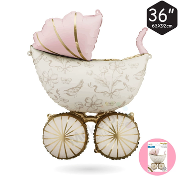 Stroller Foil Balloon - Pink