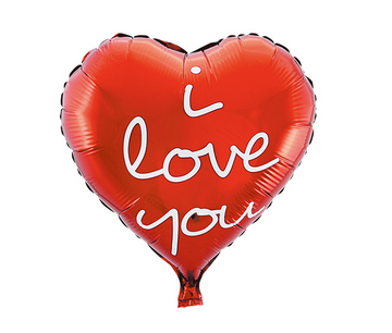 "I LOVE YOU" Heart  Foil Balloon