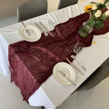 Table Runner - Dark Wine Red