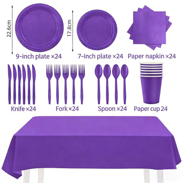 Solid Color Tableware - Dark Purple